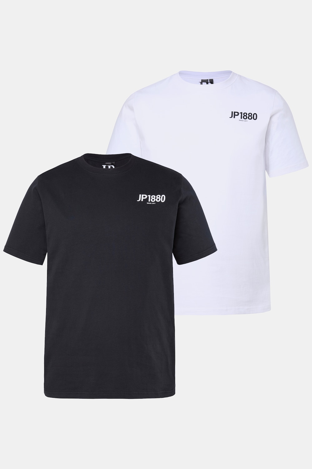 Lot de 2 T-shirts JP 1880, manches courtes et imprimé poitrine - jusqu'au 8 XL