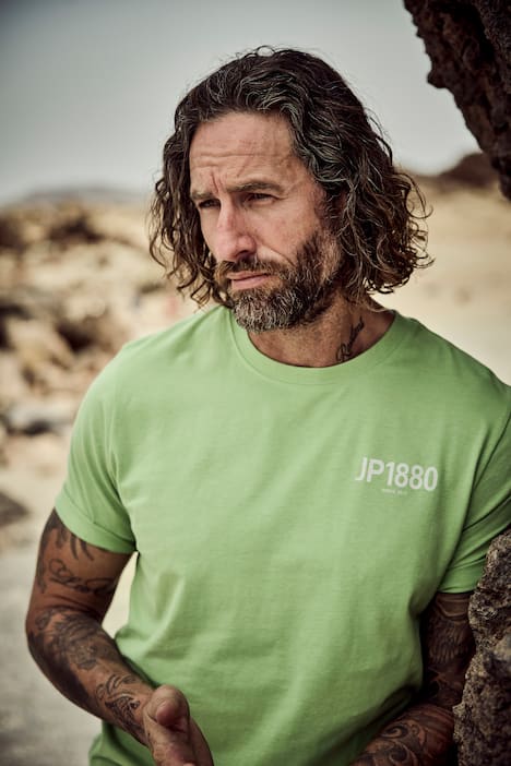 JP1880 T-Shirts, 2er-Pack, Halbarm, Brust-Print, bis 8 XL