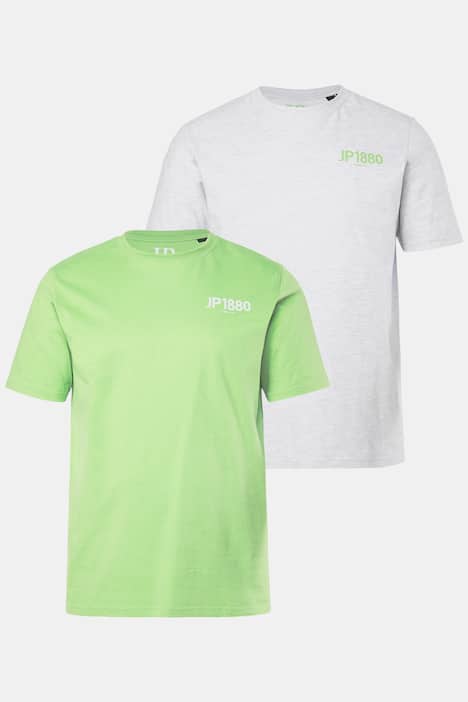 JP1880 T-Shirts, 2er-Pack, Halbarm, Brust-Print, bis 8 XL