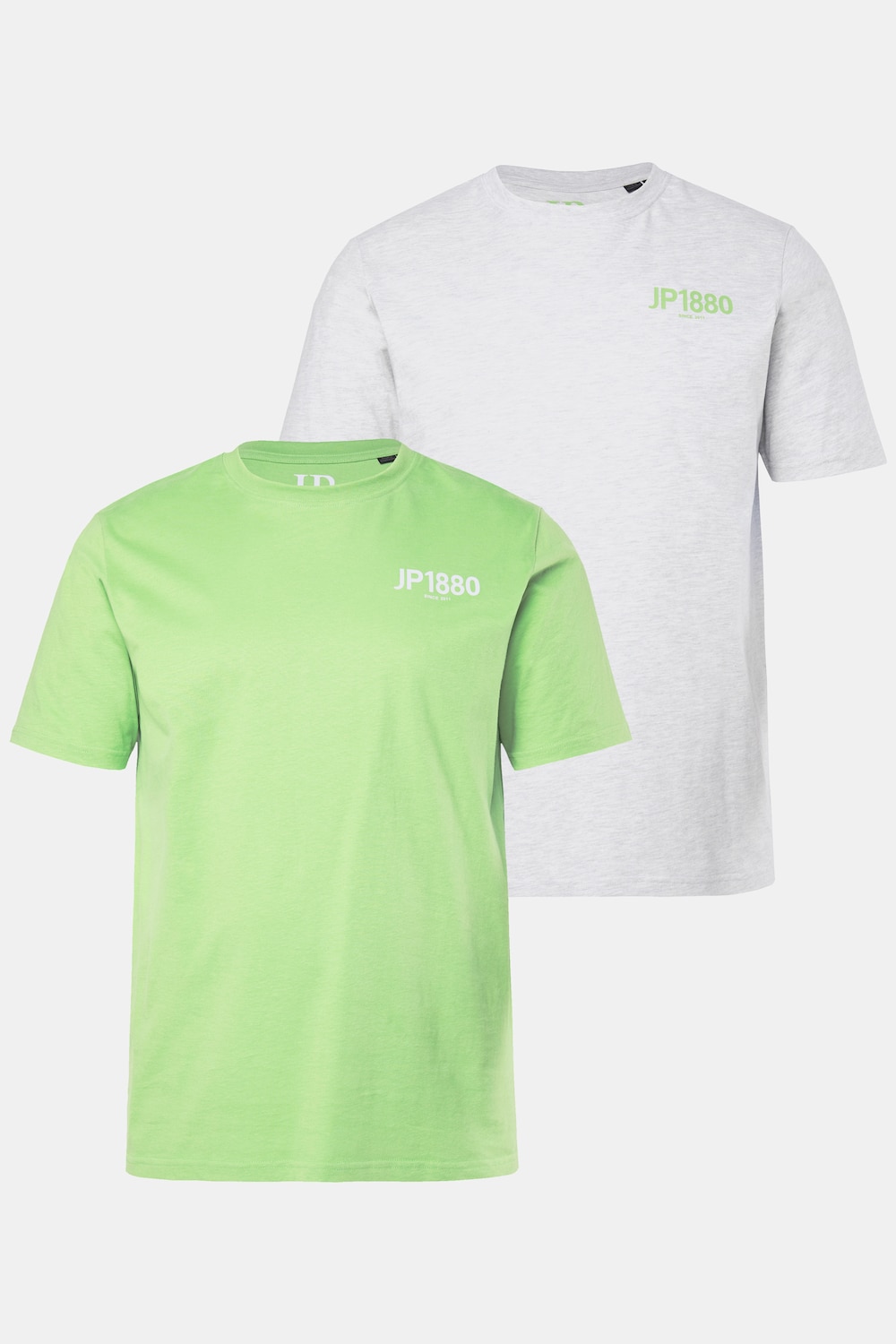 JP1880 T-Shirts, 2er-Pack, Halbarm, Brust-Print, bis 8 XL