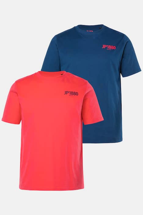 JP1880 T-Shirts, 2er-Pack, Halbarm, Brust-Print, bis 8 XL