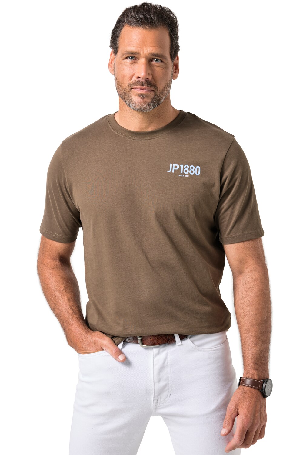Stora storlekar T-shirt, Her, blå, storlek: XL, Bomull, JP1880