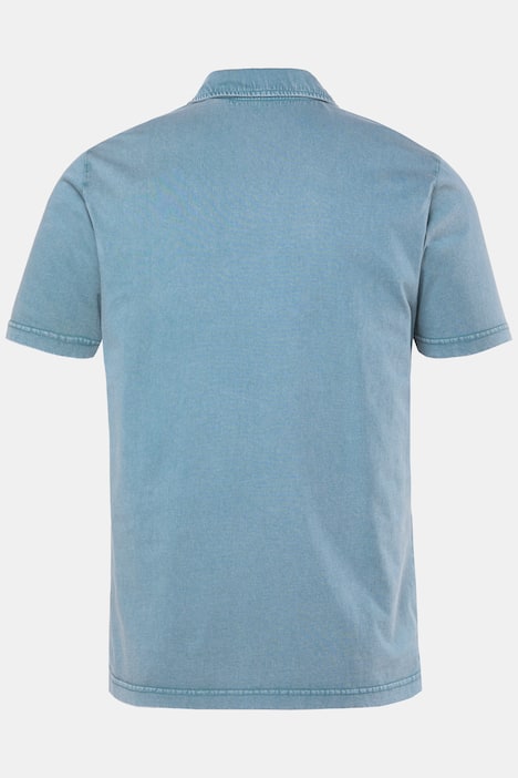 Polo JP 1880 aspect jean, manches courtes et imprimé, esprit vintage – jusqu'au 8 XL