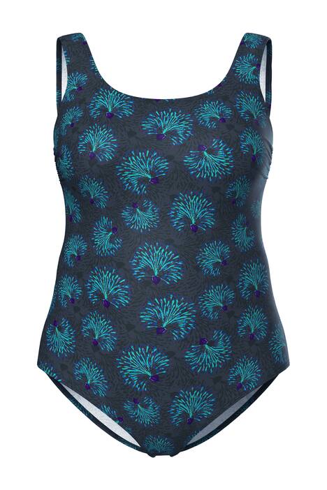 Plavky, květinový vzor, bez vycpávek