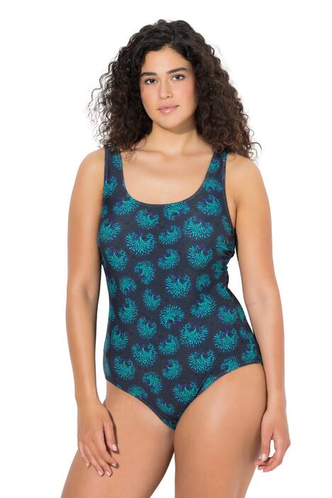 Plavky, květinový vzor, bez vycpávek