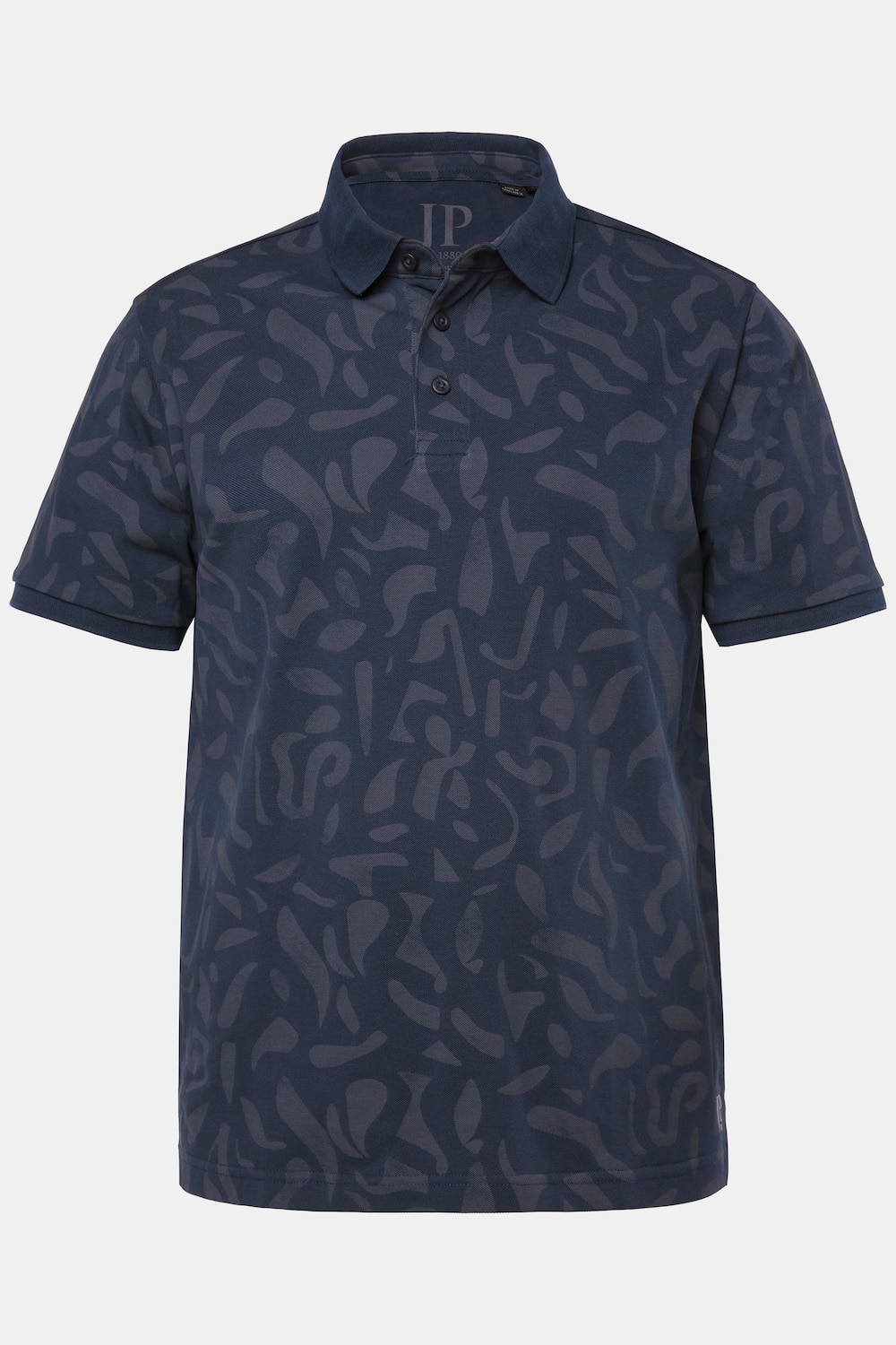 Polo JP 1880 en piqué, manches courtes et imprimé all-over - jusqu'au 8 XL