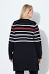Lang vest, strepen, V-hals, lange mouwen