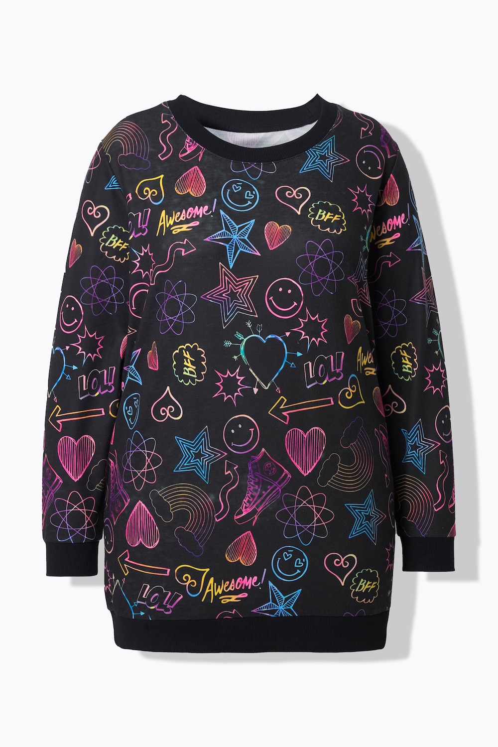 Sweatshirt, comfortabele pasvorm, stripboek-print