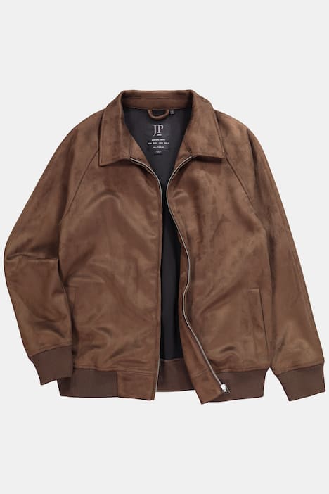 Żakiet welurowy JP1880, outdoor, imitacja skóry, zamek, do rozm. 7 XL