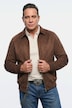 Veloursblouson, Outdoor, Lederoptik, Zipper, bis 7 XL