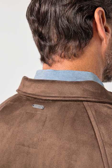 Żakiet welurowy JP1880, outdoor, imitacja skóry, zamek, do rozm. 7 XL