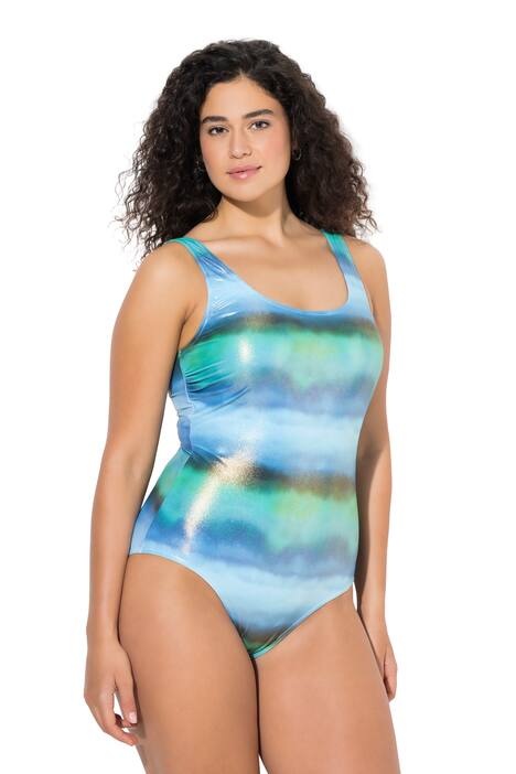 Plavky, pruhy s barevným přechodem, bez vycpávek