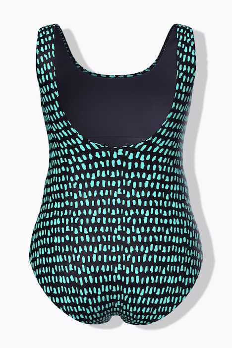 Badeanzug, Piping, ohne Softcups, Punkte