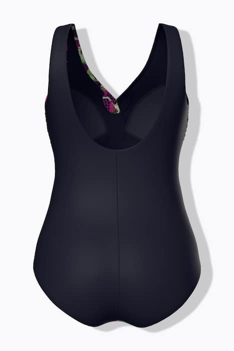 Maillot de bain effet cache-cœur, bonnets souples et boucle fantaisie