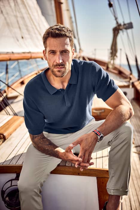 JP1880 Strick-Poloshirt FLEXNAMIC®, Halbarm, bis 8 XL