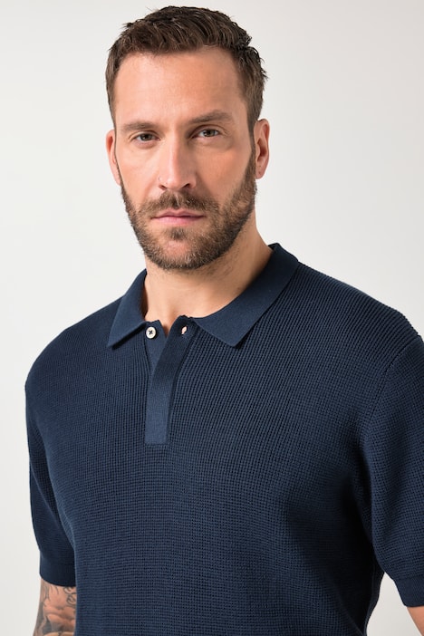 JP1880 Strick-Poloshirt FLEXNAMIC®, Halbarm, bis 8 XL