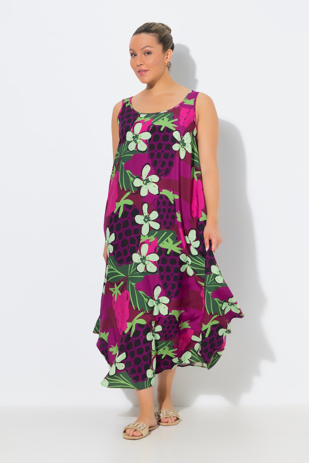 Große Größen Midikleid, Damen, rot, Größe: 58/60, Viskose, Ulla Popken