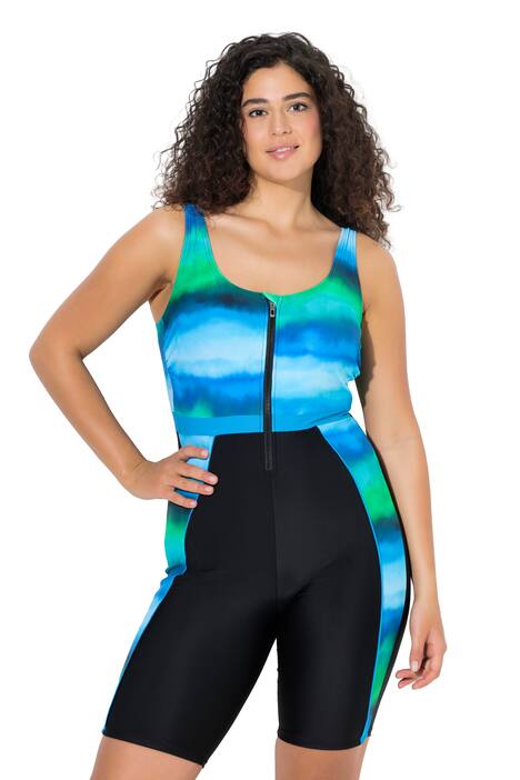 Plavky, dlouhé nohavice, softcupy, zip, recyklovaný materiál