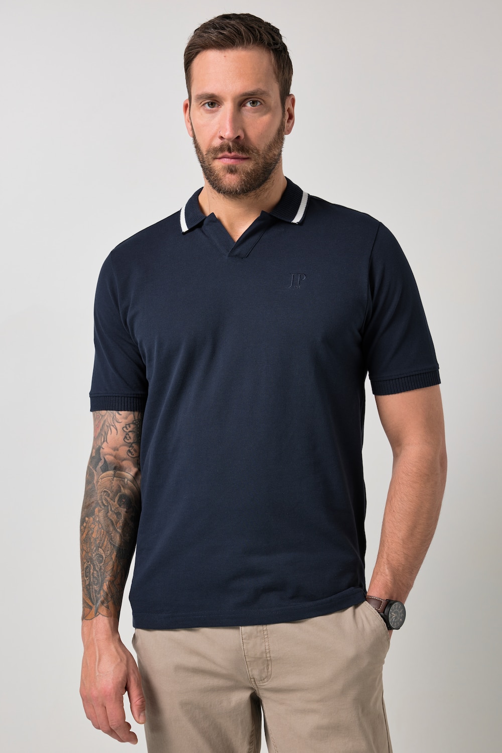 JP1880 poloshirt, korte mouw, piquÃ©, borduursel op de borst, tot 8XL