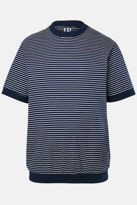 T-shirt Buik-Fit, strepen, korte mouwen, tot 8XL