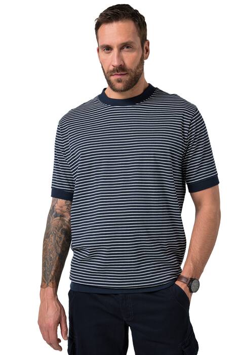 Tričko bauchfit, pruhované, polodlouhý rukáv, do velikosti 8XL