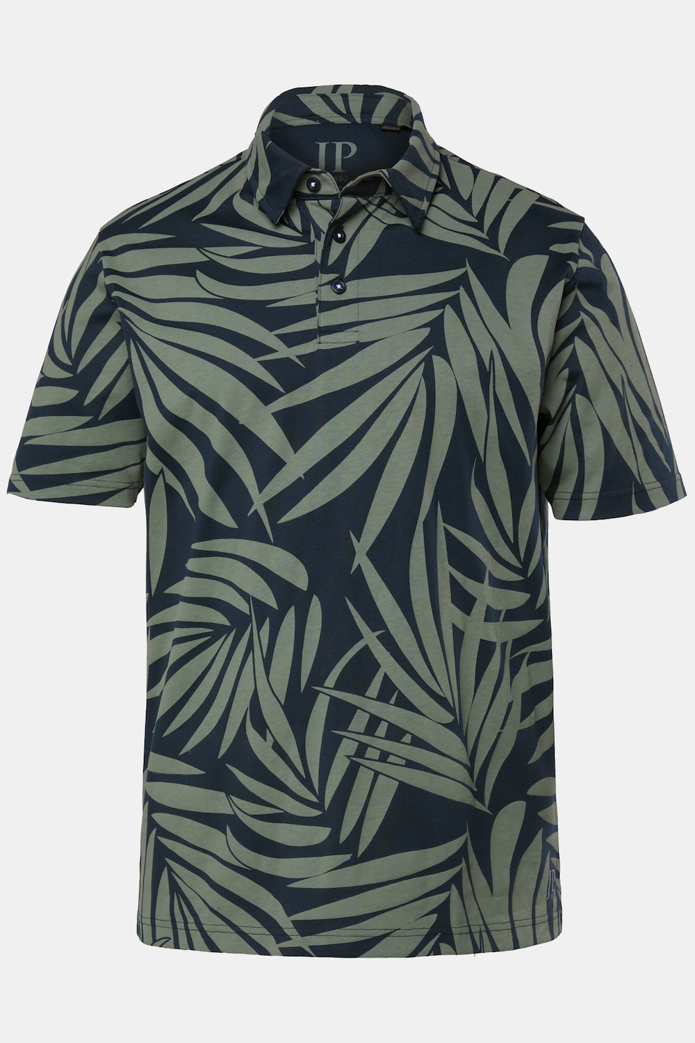 Polo JP 1880 à imprimé floral et manches courtes - jusqu'au 8 XL