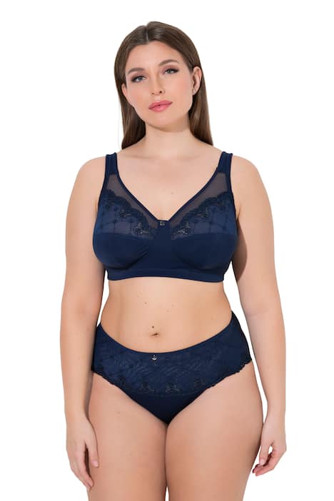 Podpůrná podprsenka, bez ramínek, krajka, košíčky C–F