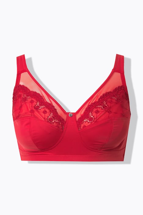 Soutien-gorge de maintien, sans armatures, dentelle - bonnet C-F