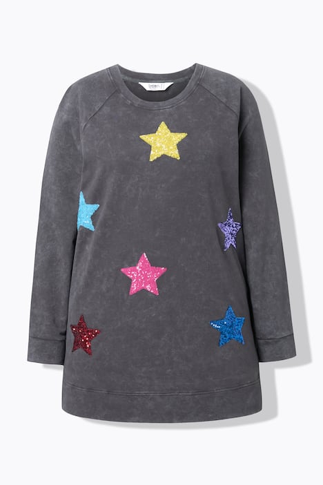 Sweatshirt, oversized, ster van pailletten