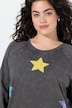 Sweatshirt, oversized, ster van pailletten