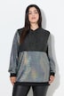 Hoodie, Kapuzensweater, Metallic-Effekt, Pailletten