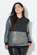Hoodie, Kapuzensweater, Metallic-Effekt, Pailletten