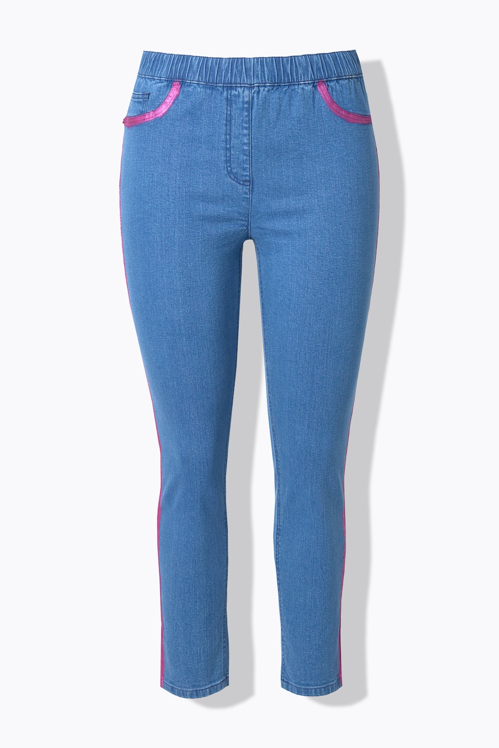 Stora storlekar Jeggings Jule, Dam, blå, storlek: 52, Bomull, Angel of Style