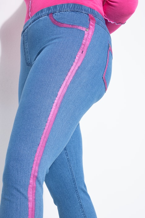 Jeggings modello Jule con taglio aderente e orli 