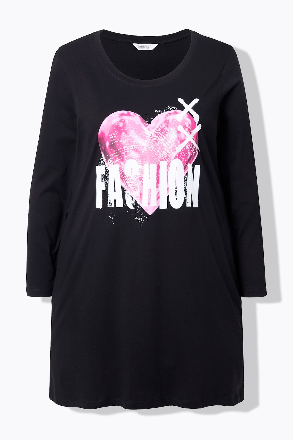 Stora storlekar T-shirt, Dam, svart, storlek: 52, Bomull, Angel of Style