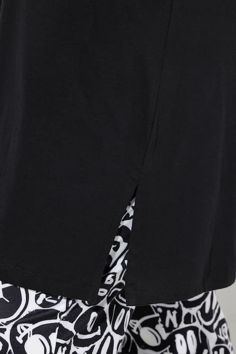 T-shirt, A-lijn, hartmotief, lange mouwen