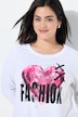 T-Shirt, A-Linie, Herz-Motiv, Langarm