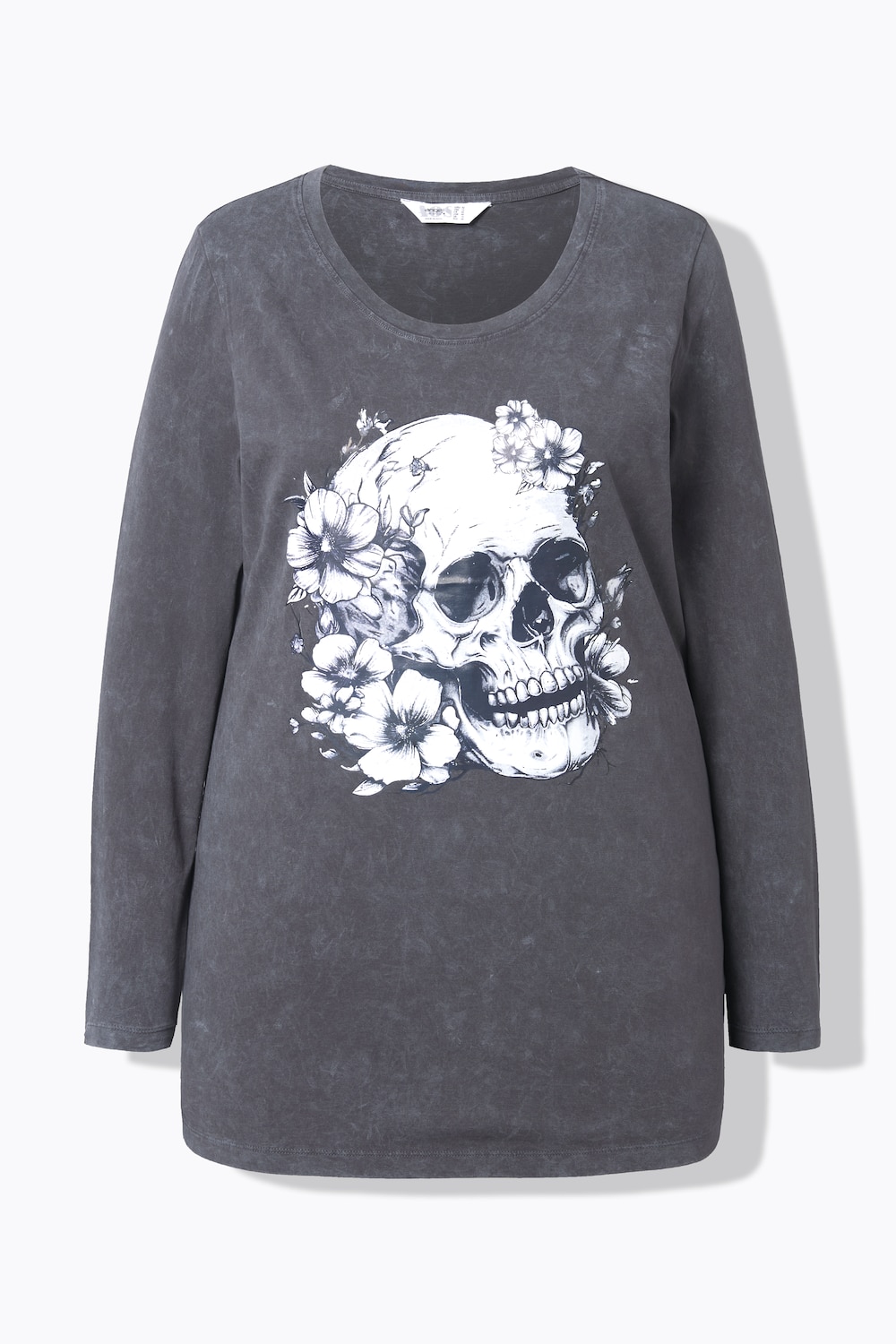 Stora storlekar T-shirt, Dam, grå, storlek: 52, Bomull, Angel of Style
