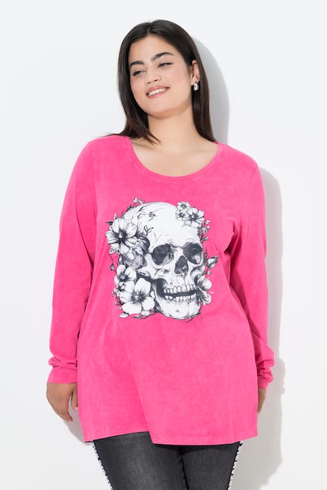 T-Shirt, bequeme Passform, Totenkopf