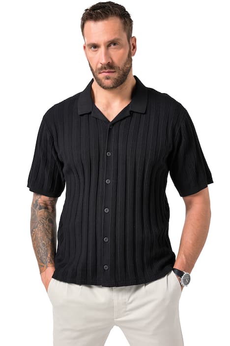 Úpletová košile JP1880, krátké rukávy, Cuba střih, do 7XL