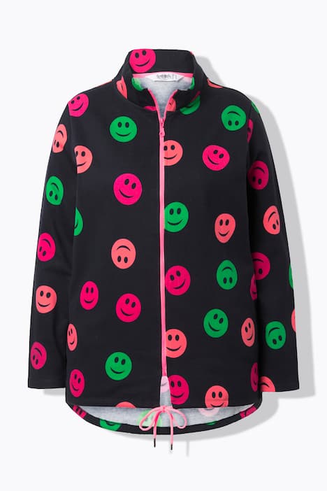 Sweatvest, comfortabele pasvorm, kleurrijke smileys