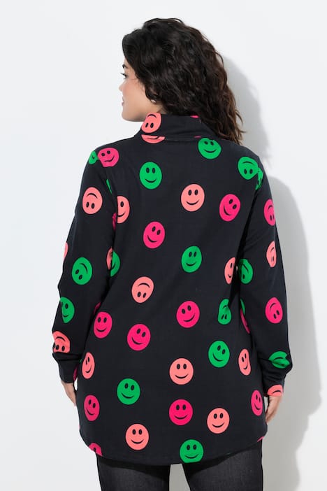 Sweatvest, comfortabele pasvorm, kleurrijke smileys