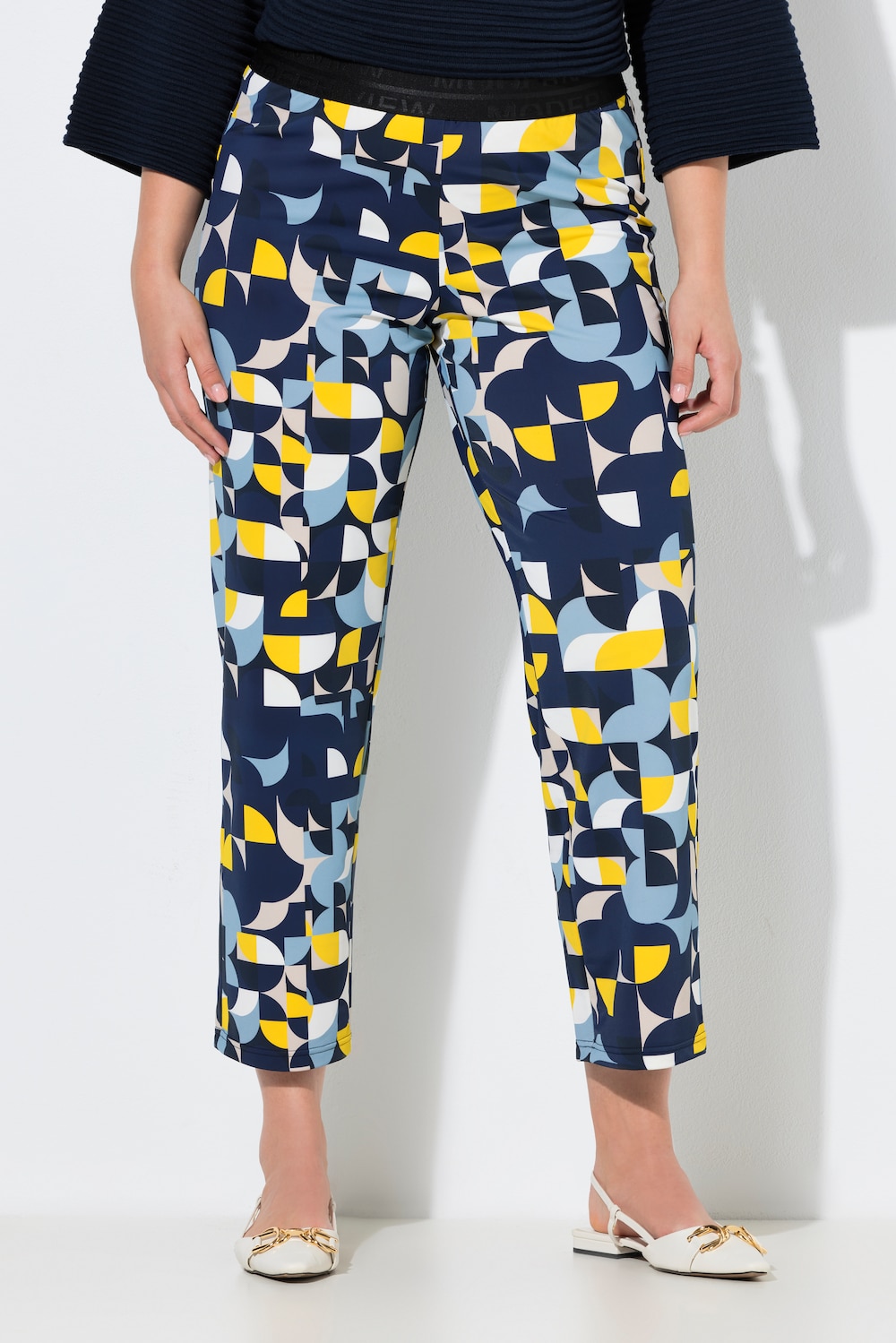 Große Größen Jerseyhose Sienna, Damen, blau, Größe: 50/52, Polyester/Elasthan, Ulla Popken