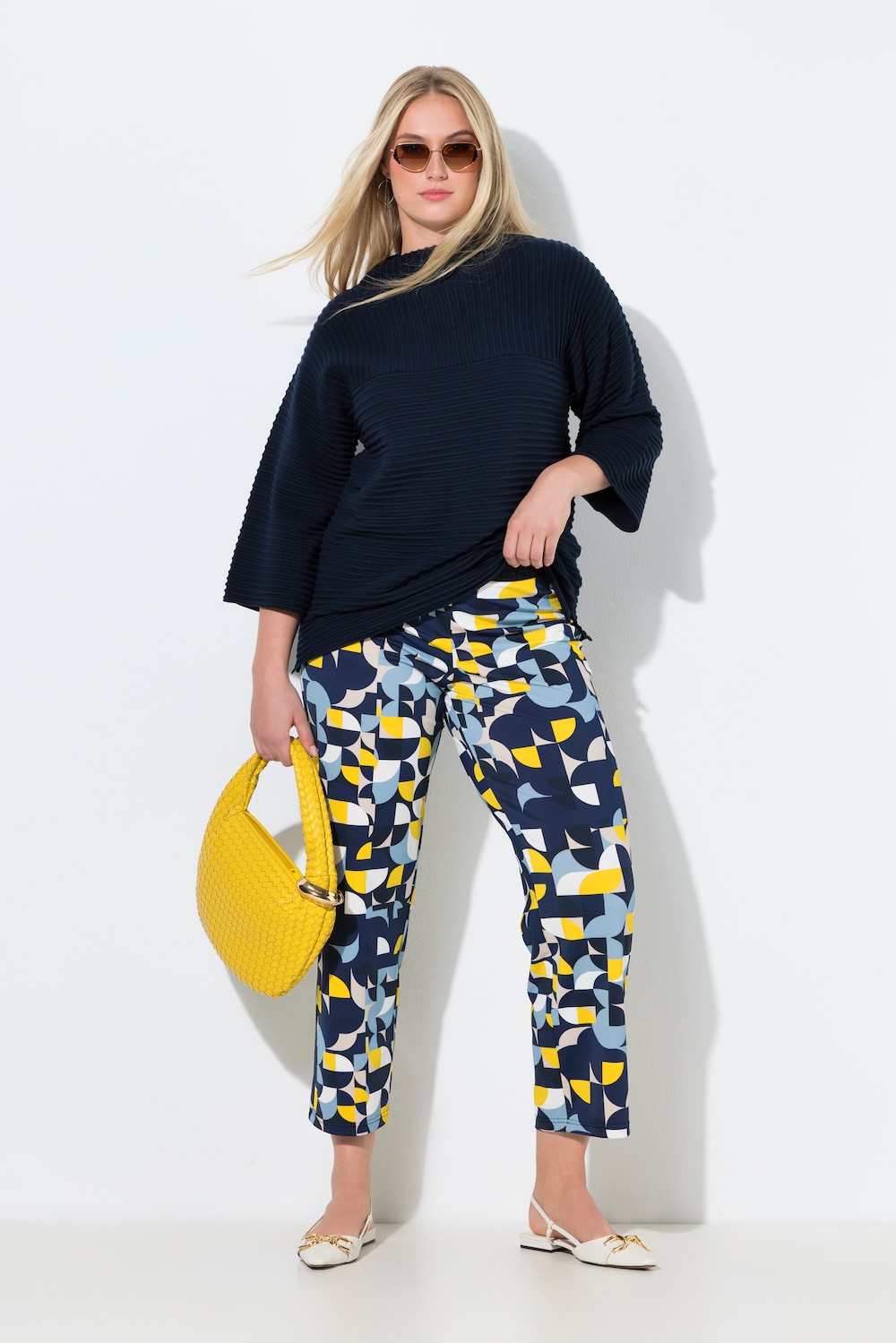 Jersey broek Sienna, smalle pijpen, elastische tailleband