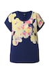 Tričko, květy, oversize, kulatý výstřih, krátké rukávy