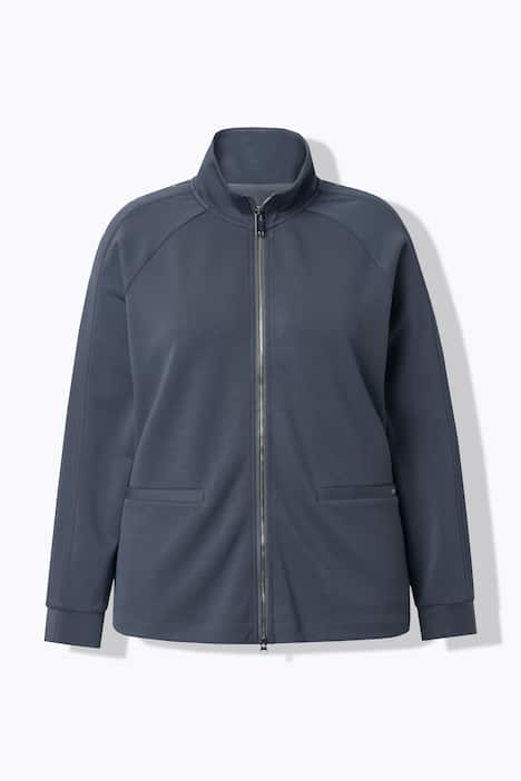 Sweatjacke, kühlend, Stehkragen, Langarm