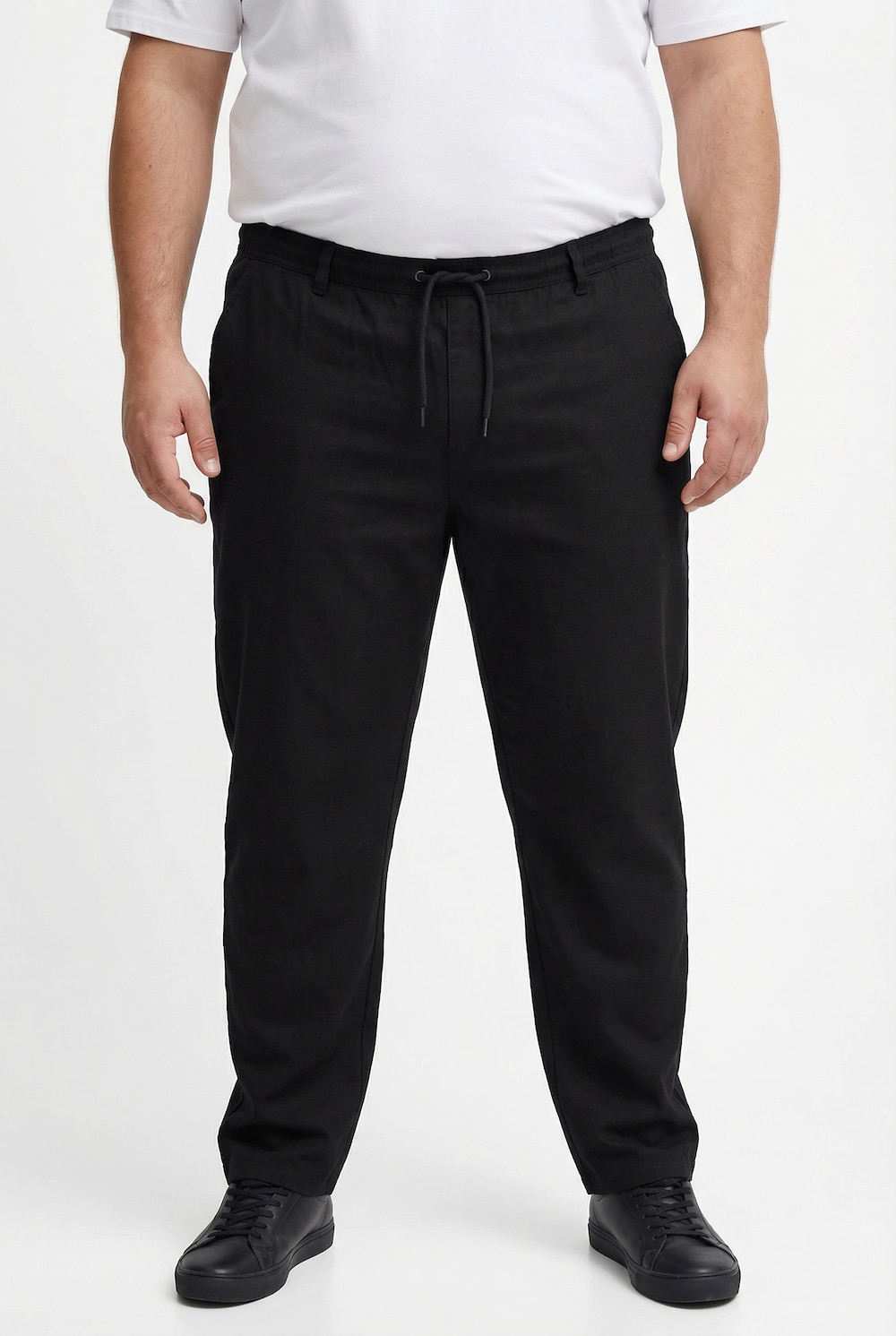 Men+ Leinenmix-Hose, Relaxed Fit, Elastikbund, bis 8 XL