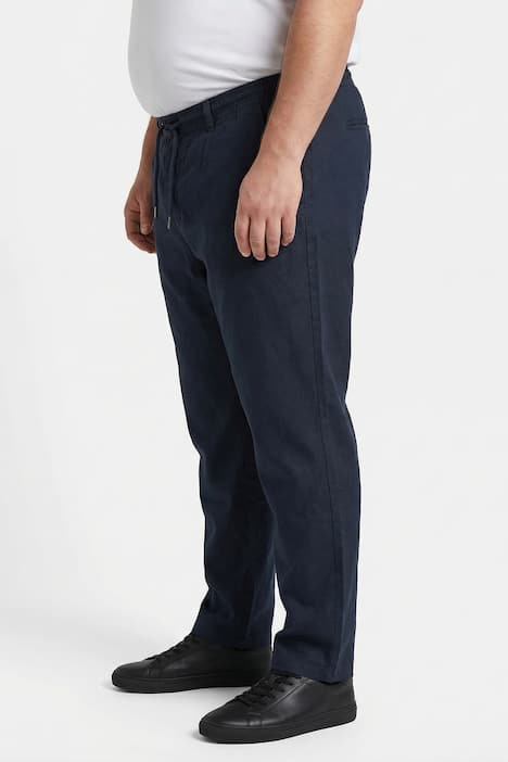 Men+ Leinenmix-Hose, Relaxed Fit, Elastikbund, bis 8 XL