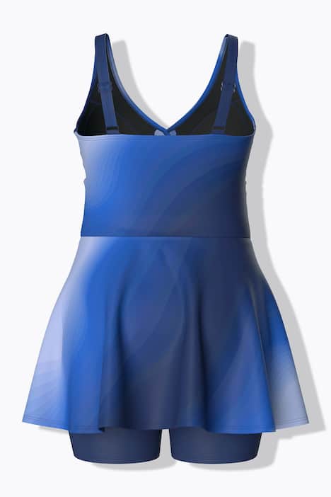 Robe de bain avec bonnets souples et short, style cache-cœur et dégradé de couleurs