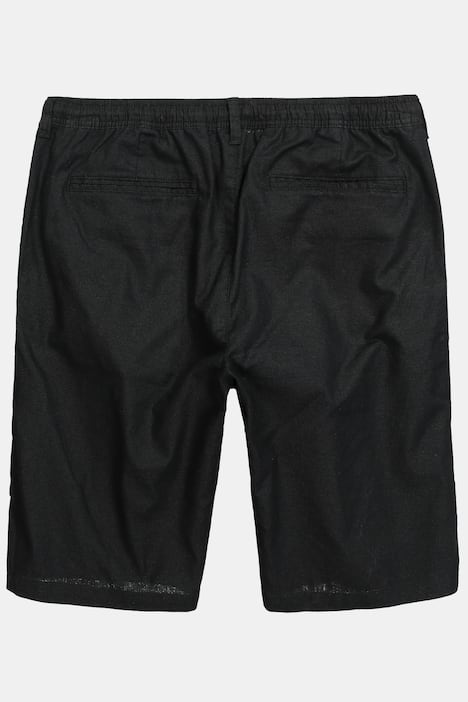 Men+ Leinenmix-Bermuda, Relaxed Fit, Elastikbund, bis 8 XL